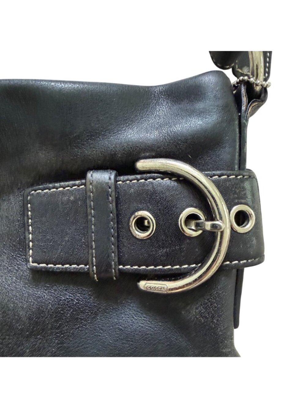 Coach Women's Soho Shoulder Bag Vintage Y2K Quiet Luxury Leather Black Crossbody - Picture 7 of 11